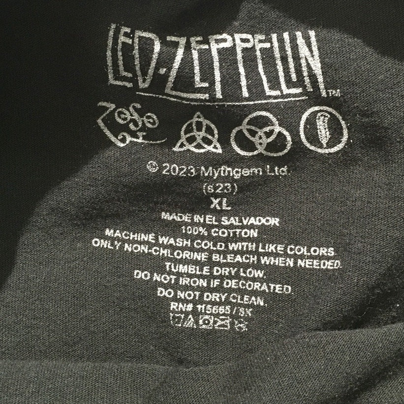 Led Zeppelin Black T-Shirt Size XL - Vintage, Rock, Grunge
