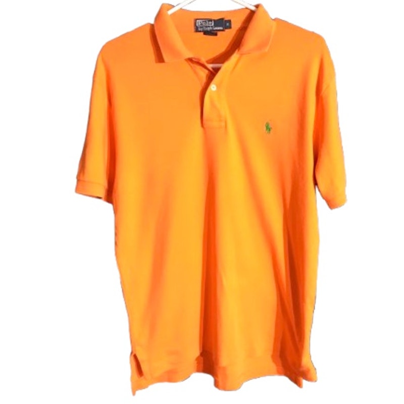 Polo Ralph Lauren Men's Orange Polo Shirt Size S - Classic, Preppy, Casual