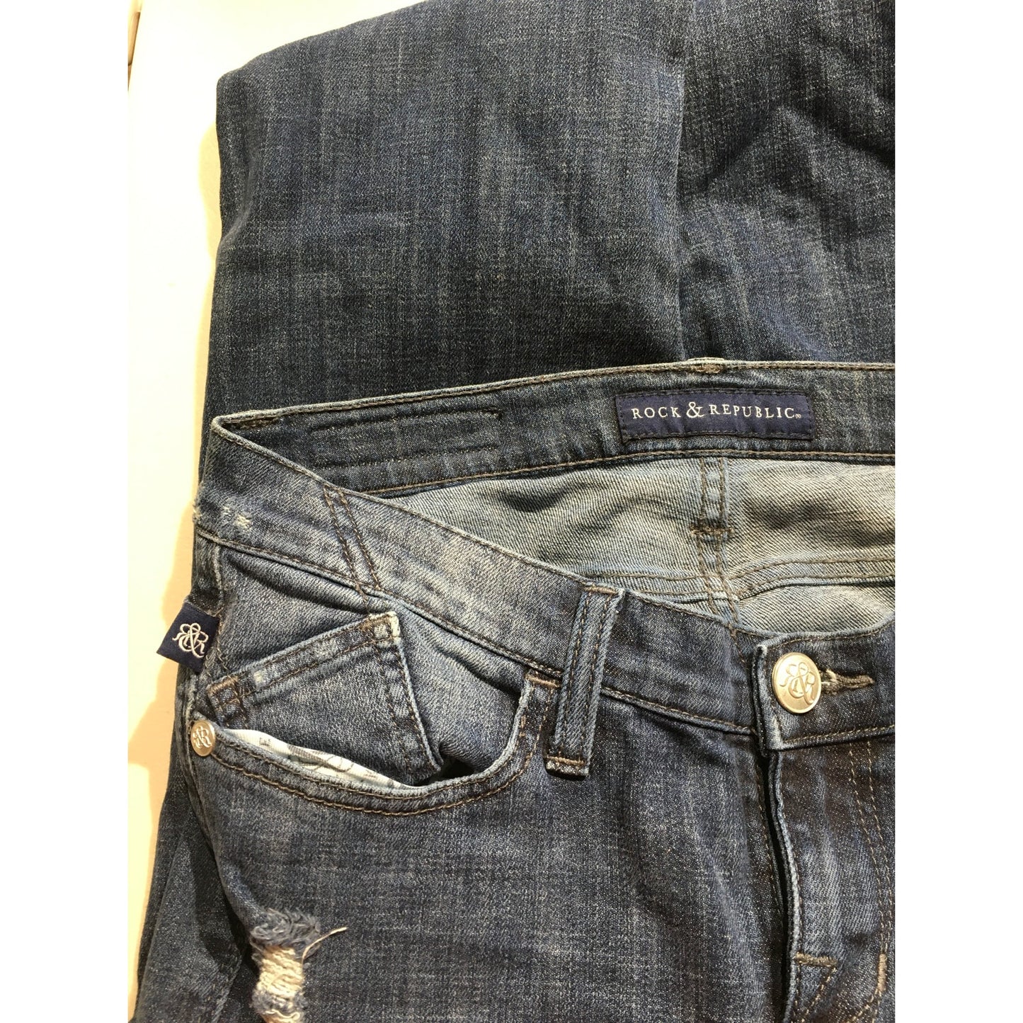 Rock & Republic Distressed Skinny Jeans Size 6 - Edgy, Streetwear, Casual