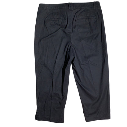 Talbots Perfect Skimmer Capris Women’s Size 14 Black — Classic, Stretch, Casual