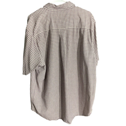 Timberland Men's XL Purple White Checkered Plaid Long Sleeve Button Down