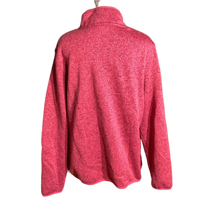 SwissTech Heathered Fleece Jacket Women XL 16–18 — Outdoor, Cozy, Casual