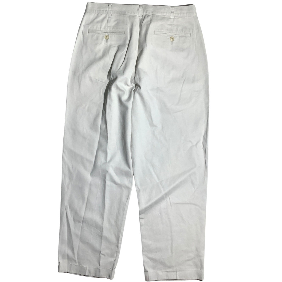 Lands’ End Men’s 34 Regular Dress Slacks — Cuffed Hem, Pleated, Classic