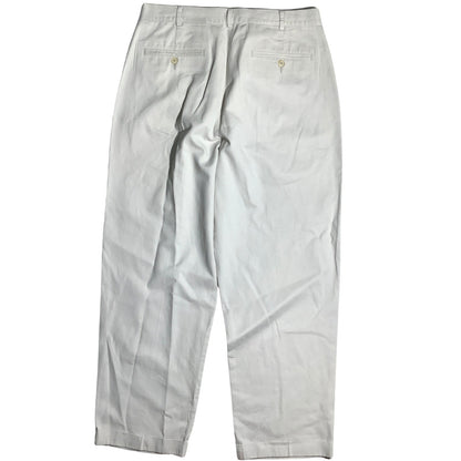 Lands’ End Men’s 34 Regular Dress Slacks — Cuffed Hem, Pleated, Classic