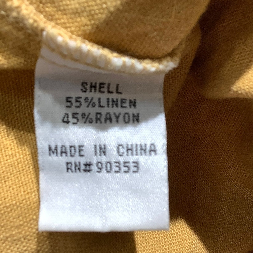 Rebellion Mustard Yellow Linen Blend Jumpsuit Women’s XS - Boho, Casual, Summer