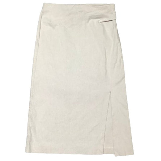 Gibson Latimer Beige Skirt Sz L Lagenlook Professional Office Siren Cottagecore