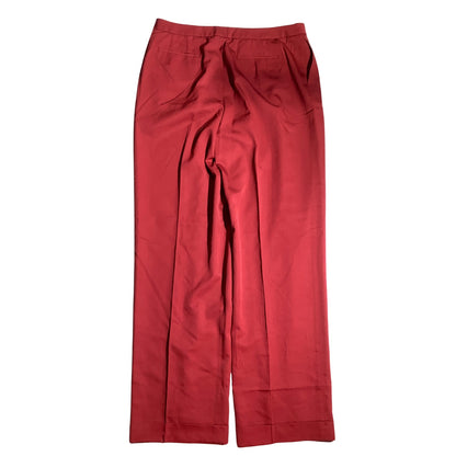 Talbots Red Wool Dress Slacks Women 16 Long NWT— Classic, Tailored, Professional