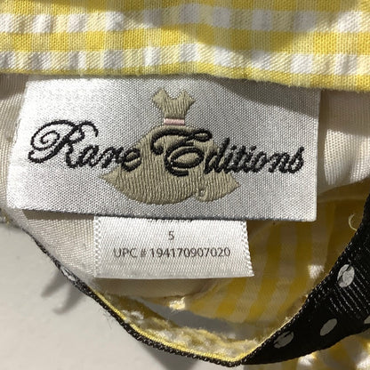 Rare Editions Bumble Bee Dress Girls Size 5 — Polka Dot, Ruffle, Summer