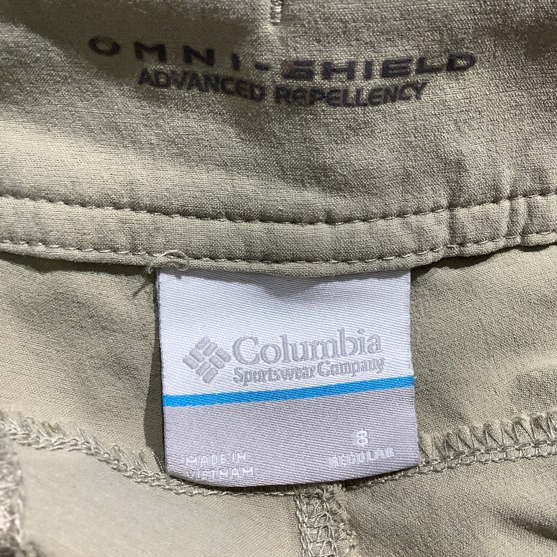 Columbia Women’s Pants Size 8R — Khaki, Omni-Shield, Flare