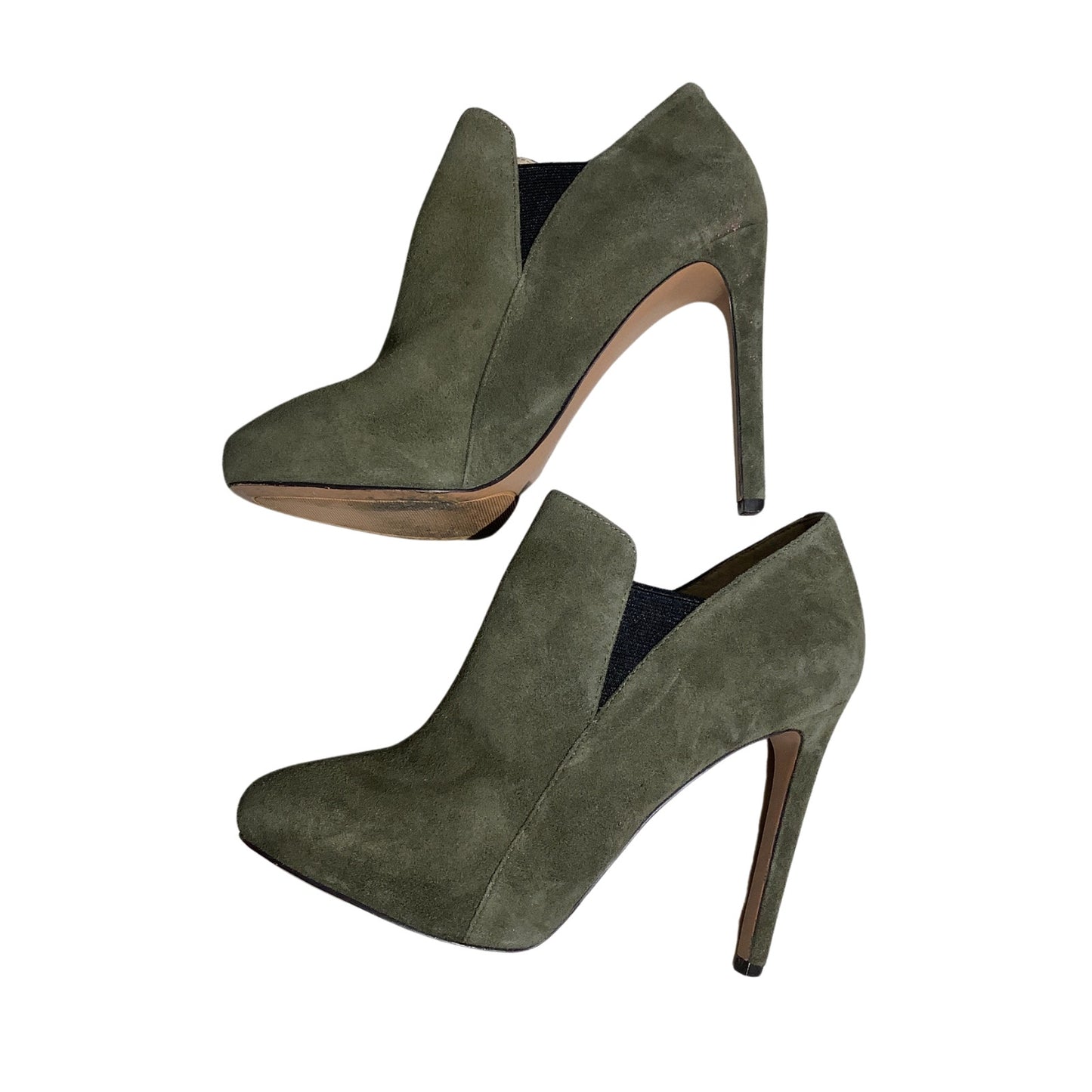 Nine West Nutcracker Suede Booties Women Size 6.5M — Office Siren, Fall, Chic