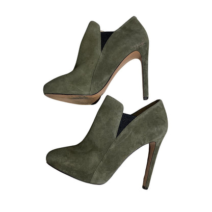 Nine West Nutcracker Suede Booties Women Size 6.5M — Office Siren, Fall, Chic