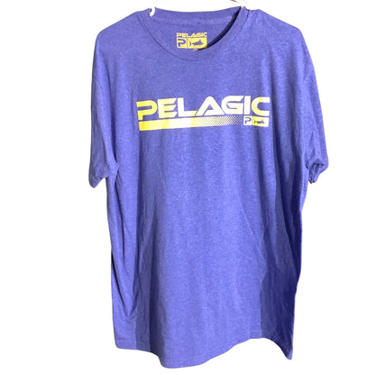 Pelagic Men’s XL Blue Fishing Graphic T-Shirt — Crewneck, Offshore, Fishing