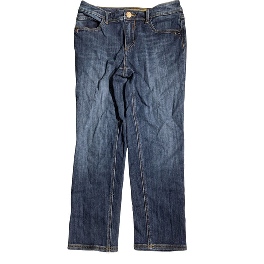 Seven7 Dark Wash Denim Jeans Women’s Size 4 – Classic, Embroidered, Straight Leg