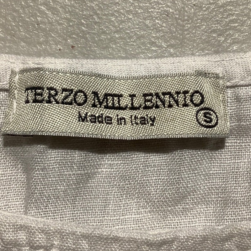 Terzo Millennio Linen Cotton Top Women’s Size S – Boho, Lightweight, Embroidered
