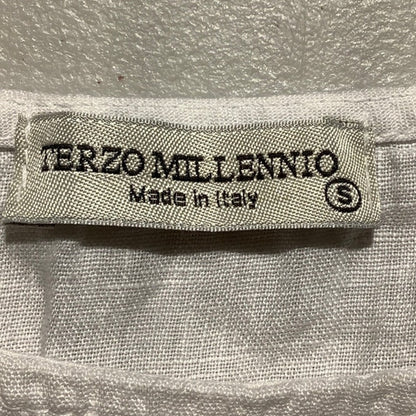 Terzo Millennio Linen Cotton Top Women’s Size S – Boho, Lightweight, Embroidered