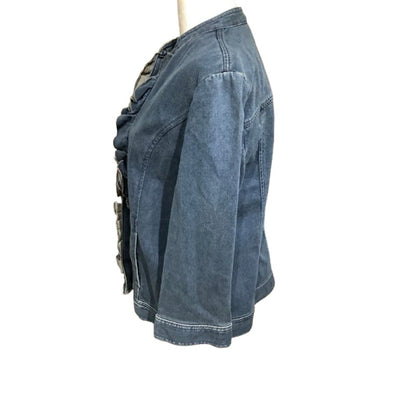 CHICO'S Denim Jacket Size 1 - Boho, Feminine, Casual Chic
