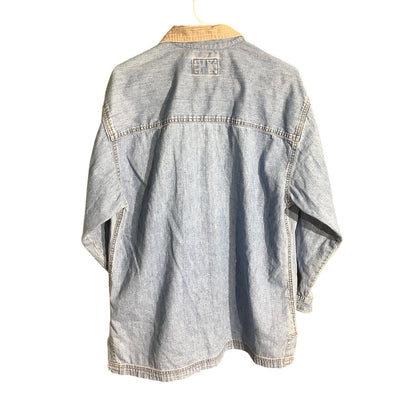 Express Bleus Denim Pullover Shirt Women’s Size M — Vintage, Casual, Retro