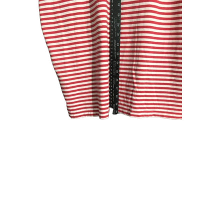 Polo Ralph Lauren Red & White Striped Polo Size L - Preppy, Classic, Coastal