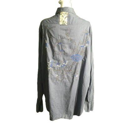 Guess Light Blue Button-Up Shirt Size XXL - Western, Cottagecore, Artsy