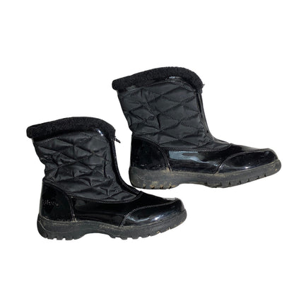 Totes Waterproof Winter Boots Black Women’s 10M — Insulated, Full Zip, Snow