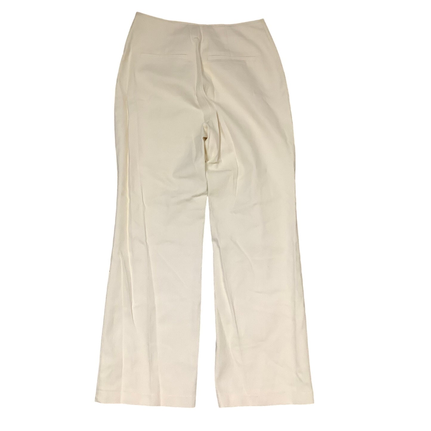 Princess Polly Cream Pleated Pants w/ Silver Button Accents - Elegant, Chic