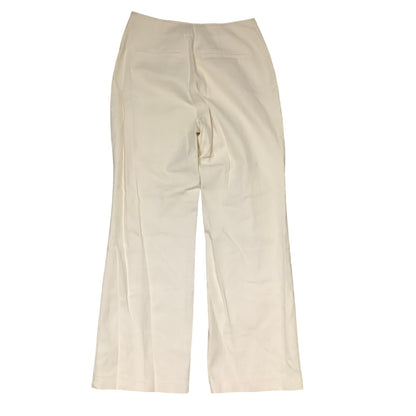 Princess Polly Cream Pleated Pants w/ Silver Button Accents - Elegant, Chic