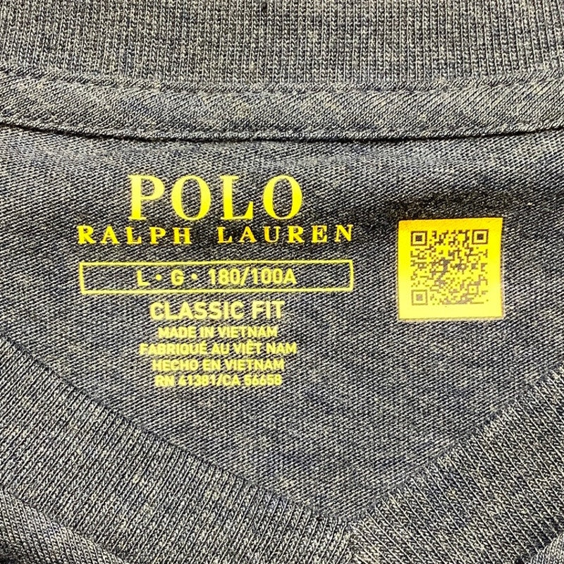 Polo Ralph Lauren Blue V-Neck T-Shirt Men’s Size L — Classic, Casual, Cotton