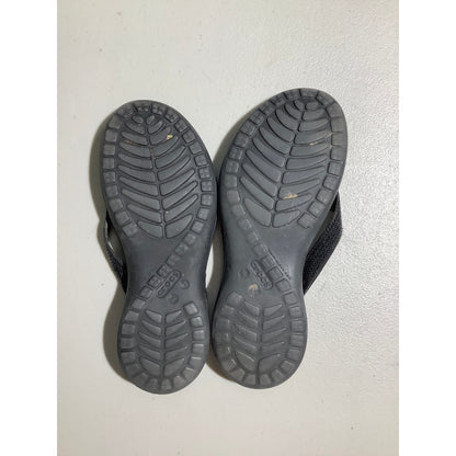 Crocs Black Dual Comfort Flip Flops Women’s Size 7— Casual, Comfort, Lightweight