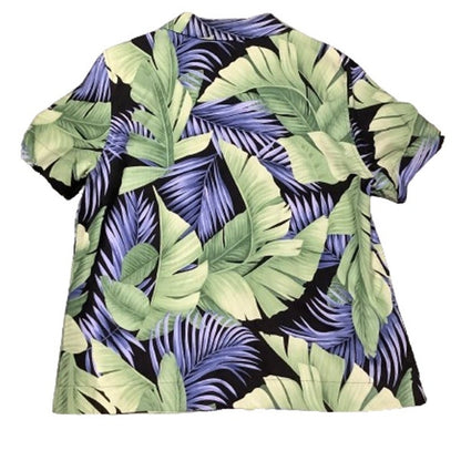 Tommy Bahama 100% Silk Tropical Print Shirt Size XL Hawaiian, Casual, Luxurious