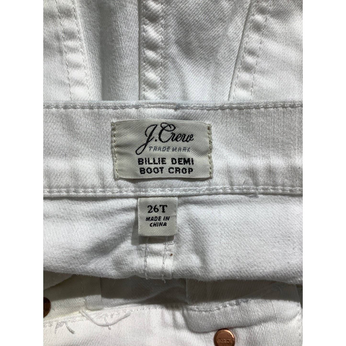 J.Crew Billie Boot Crop Jeans Women’s Size 26 Tall — Minimalist, Classic, Casual