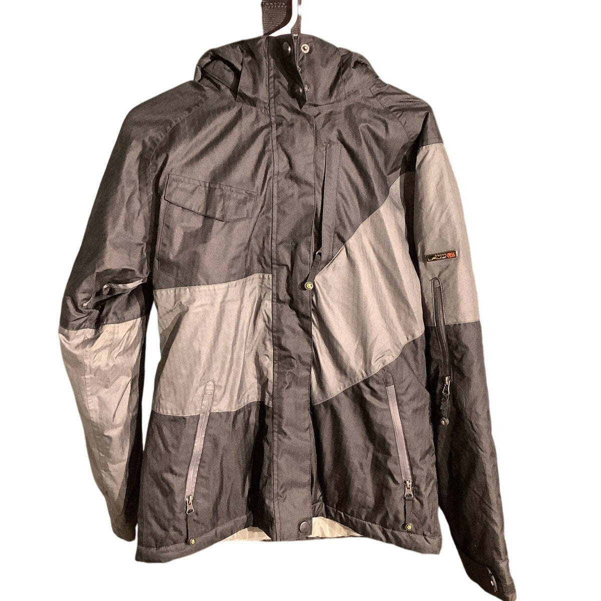 Liquid Black Gray Ski Winter Jacket Kids M — Insulated, Waterproof, Outdoor