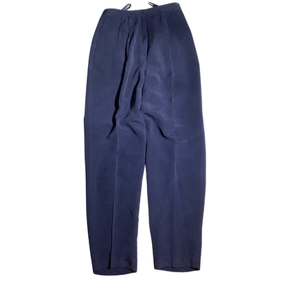 Travis Ayers Navy Blue Silk Dress Slacks Women 4 — Luxury, Classic, Formal