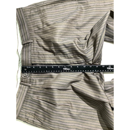 Phat Farm Brown Striped Dress Pants Men’s 38R — Pleated, Wool, Cuffed