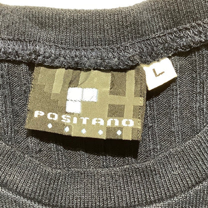 Positano Ribbed Knit Top Women’s Size Large – Classic, Textured, Short Sleeve