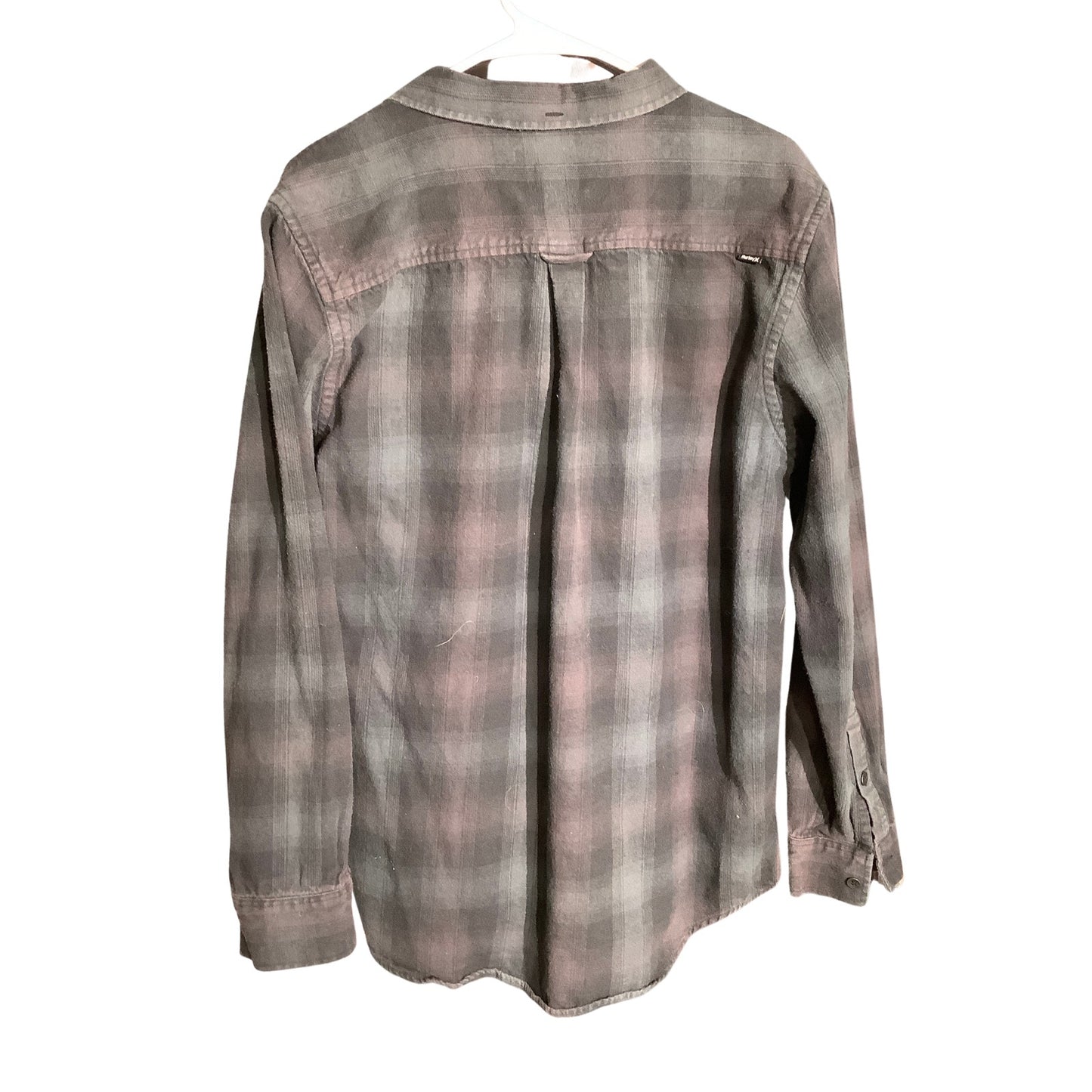 Hurley Long Sleeve Flannel Shirt Men’s Size Large — Plaid, Button Down, Casual