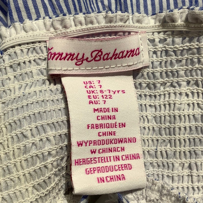 Tommy Bahama Girls Dress Size 7 Pom Pom Cotton — Preppy, Coastal, Resort