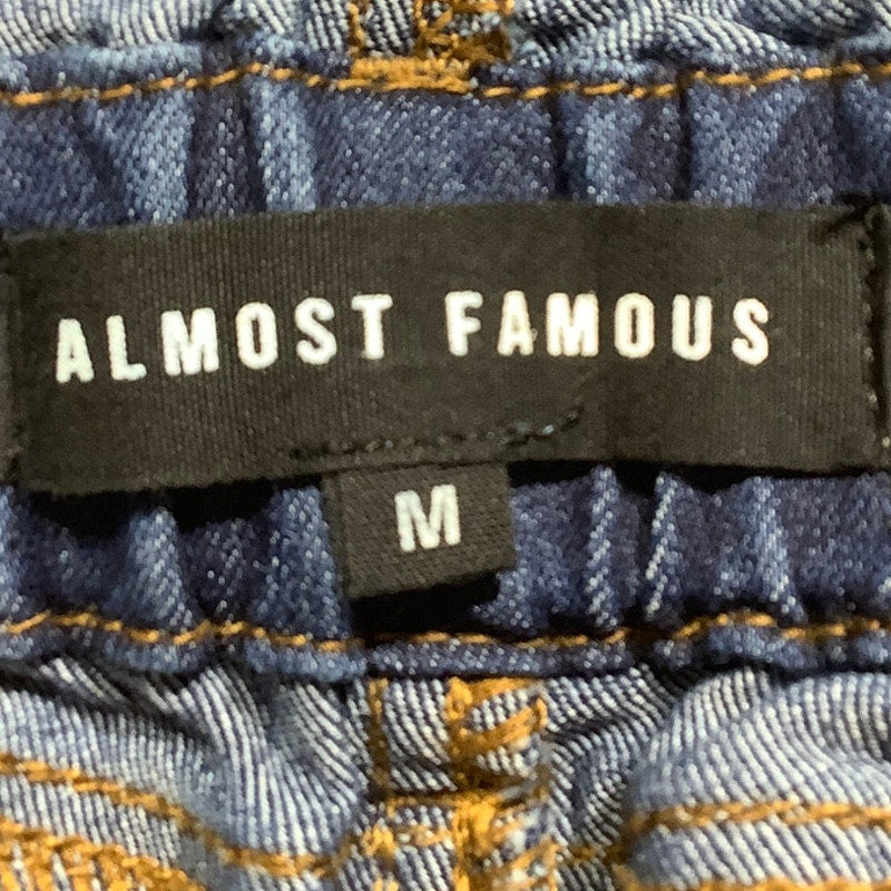 Almost Famous Denim Shorts Women’s Size M – Paperbag, Rolled Hem, Stretch