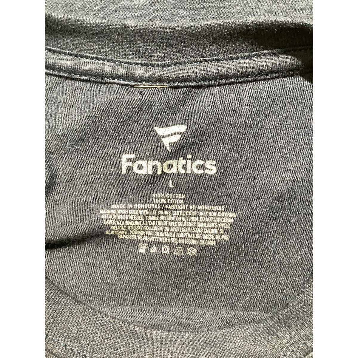 Fanatics Men's L Navy 100% Cotton New England Patriots NFL Football T-Shirt
