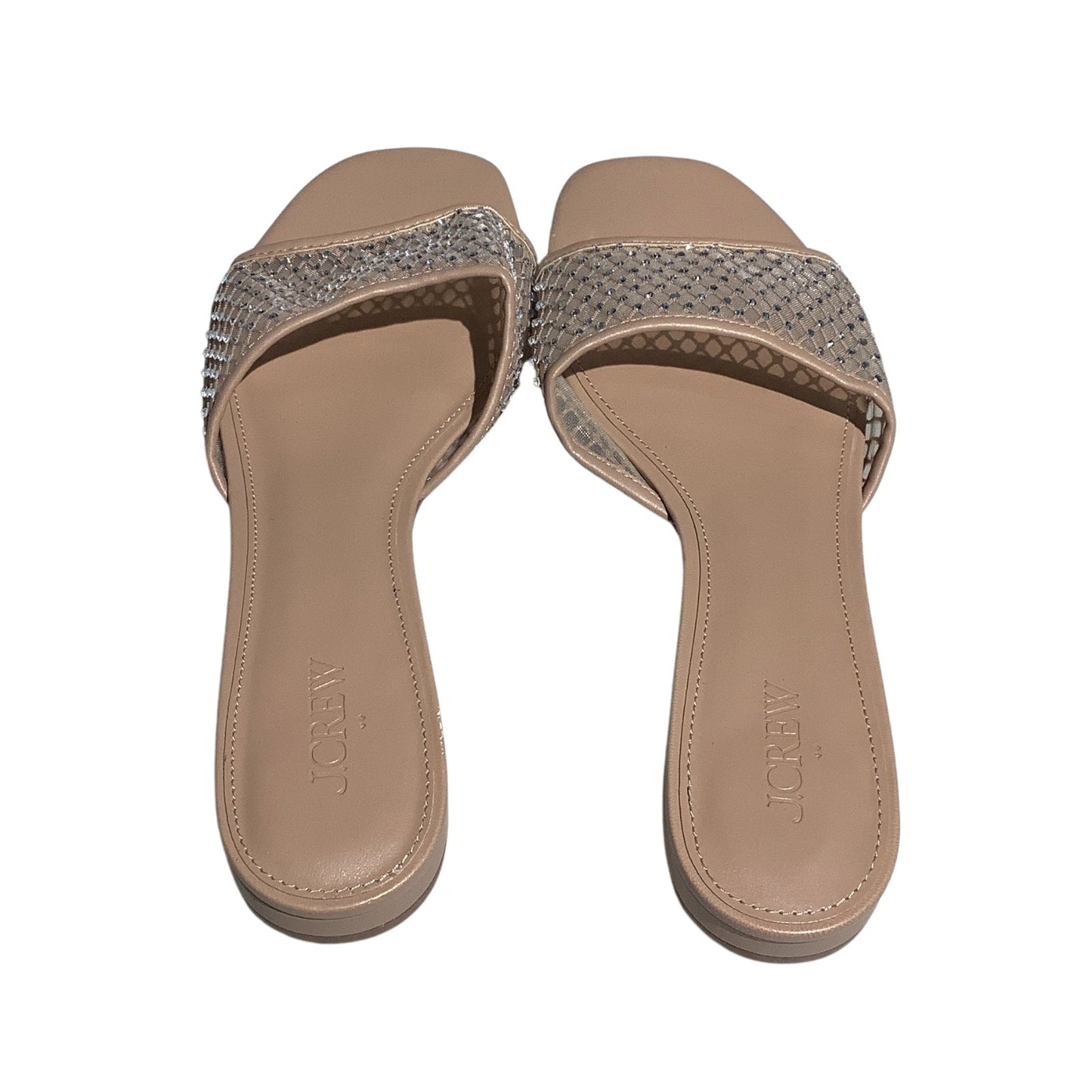 J.Crew Brynn Rhinestone Slide Sandals Women’s Size 10 — Dressy, Chic, Minimalist