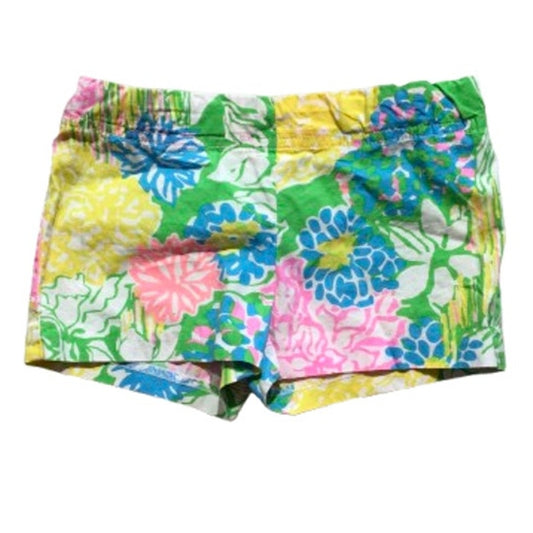Lilly Pulitzer Tropical Floral Cotton Shorts Size 3 - Preppy, Vibrant, Resort