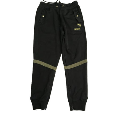Born Fly Men's Black Olive Stripe Joggers Size L - Streetwear, Athleisure, Urban