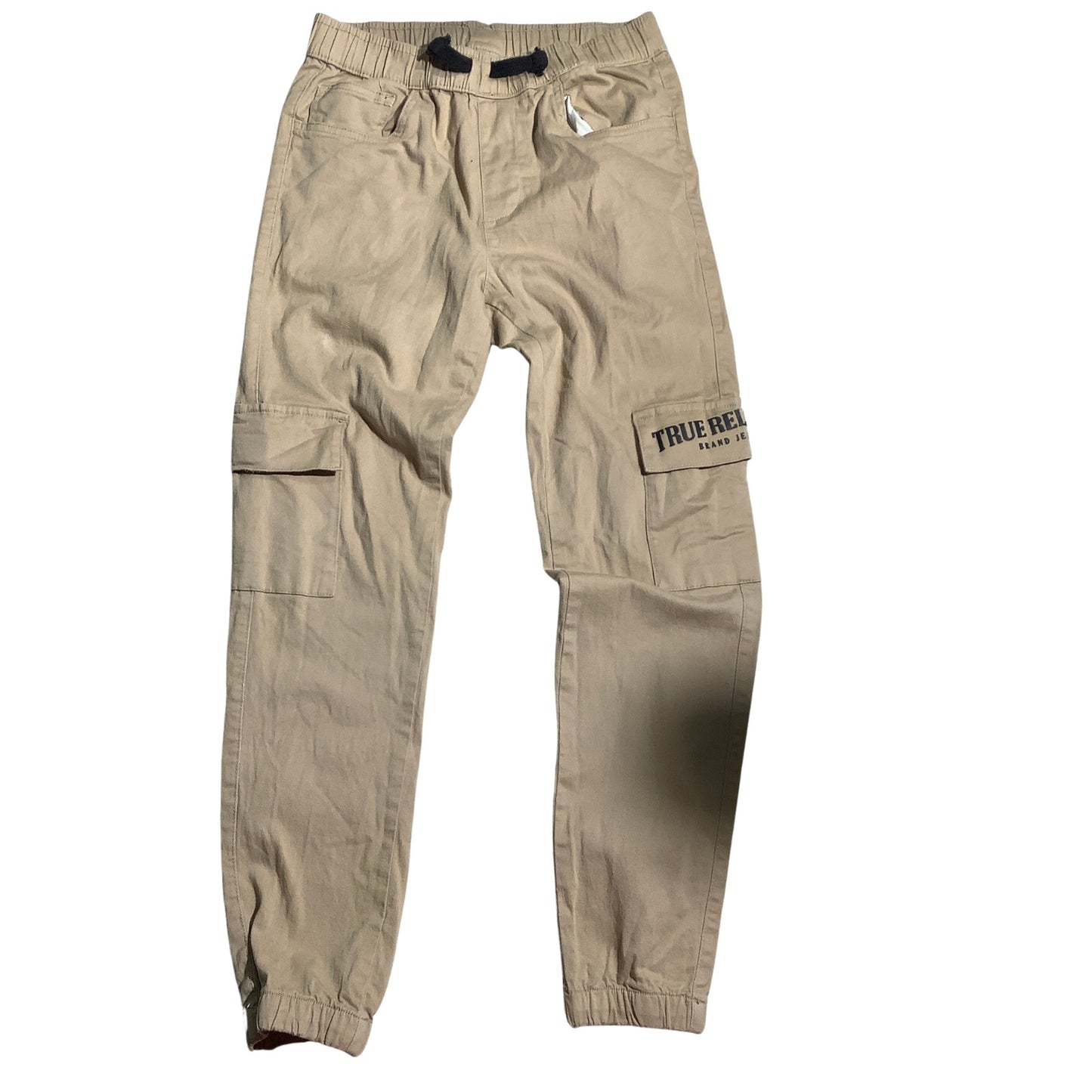 True Religion Khaki Cargo Pants Youth LG — Streetwear, Jogger, Stretch Waist
