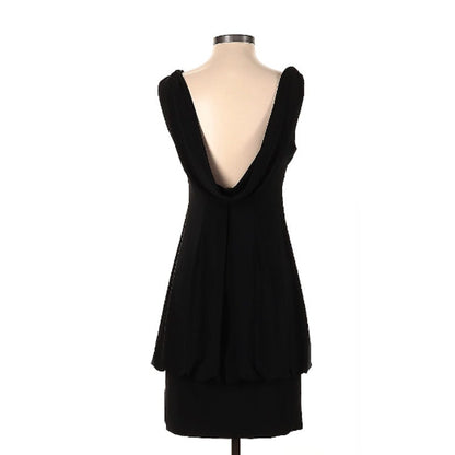 Eliza J Solid Black Casual Dress - Size 4 - Office Formal Chic Elegant Versatile