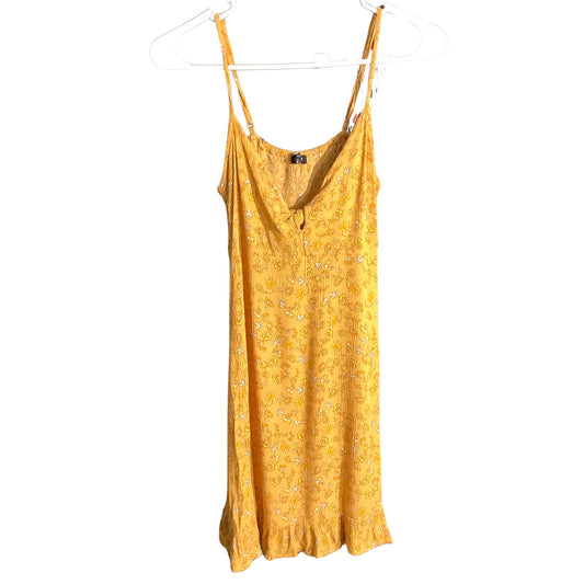 Cotton On Yellow Floral Mini Dress Women’s Size XS — Boho, Summer, Casual