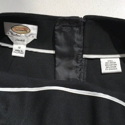 Talbots Black Stretch Skirt Size 12P - Classic, Elegant, Office Chic