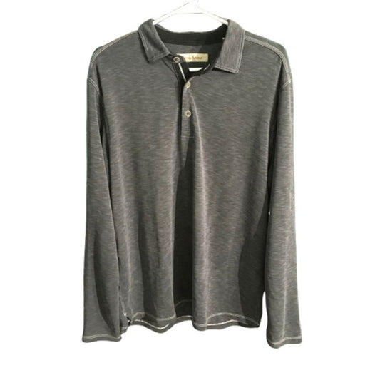 Tommy Bahama Charcoal Gray Polo Size L - Classic, Casual, Relaxed