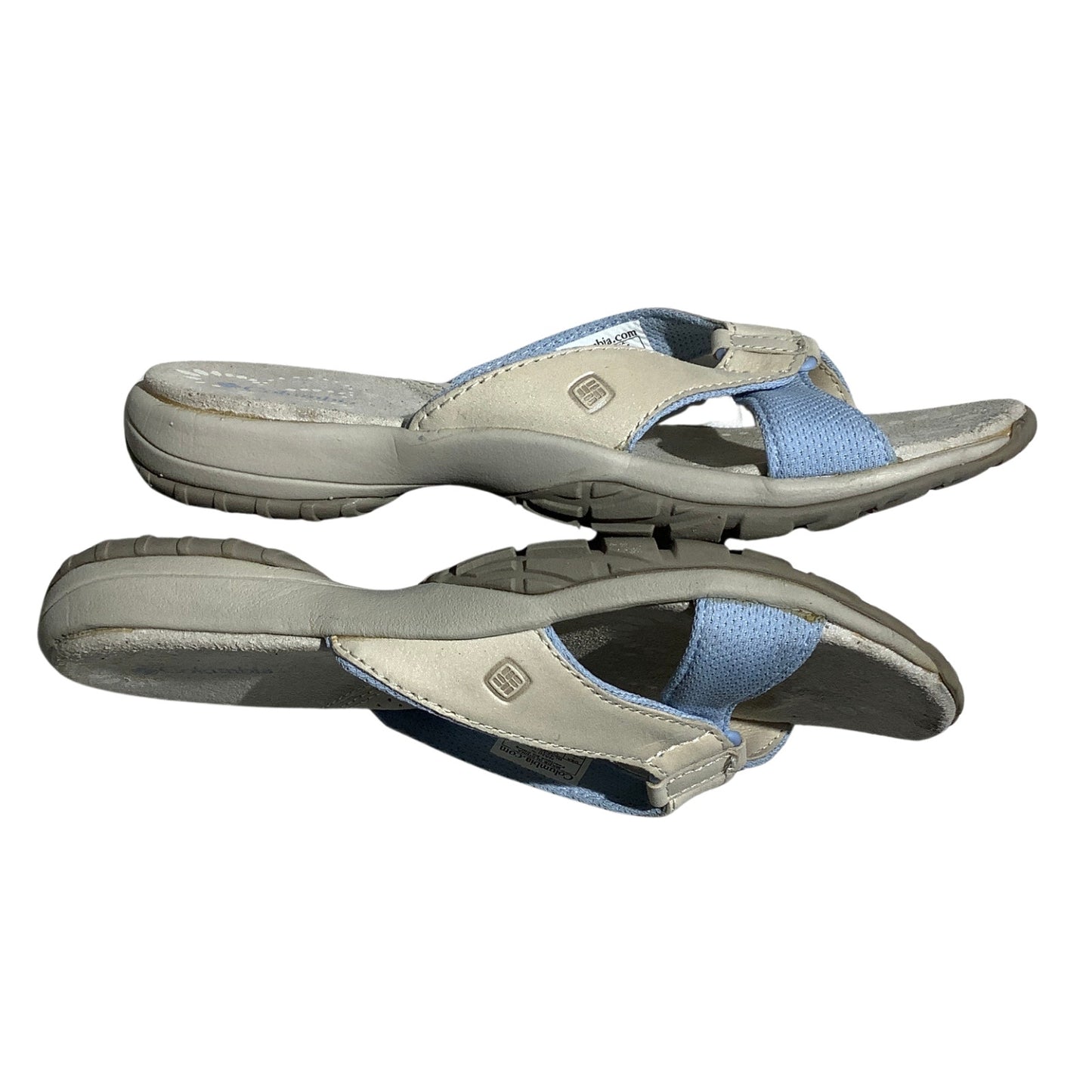 Columbia Nani Slide Sandals Light Blue/Ivory Women’s 7— Comfort, Outdoor, Casual