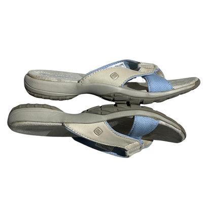 Columbia Nani Slide Sandals Light Blue/Ivory Women’s 7— Comfort, Outdoor, Casual