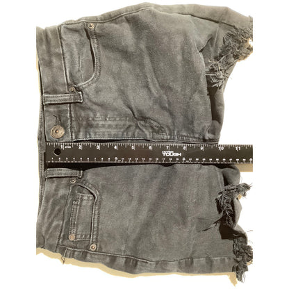 American Eagle Distressed Denim Shorts Women’s Size 6 — Hi-Rise, Raw Hem, Casual