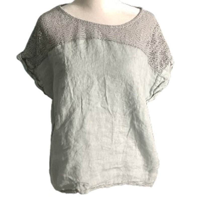 Bellambia Linen Top Women’s Size Medium – Embroidered, Boho, Casual